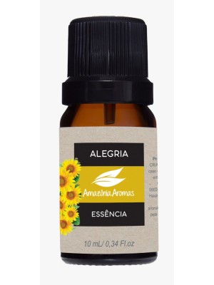 Essência Oleosa Alegria 10ml Amazônia Aromas para Aromatização, Difusores, Velas e Sabonetes Artesanais