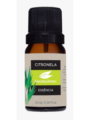 Essência Oleosa Citronela 10ml Amazônia Aromas para Aromatização, Difusores, Velas e Sabonetes Artesanais