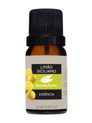 Essência Oleosa Limão Siciliano 10ml Amazônia Aromas para Aromatização, Difusores, Velas e Sabonetes Artesanais