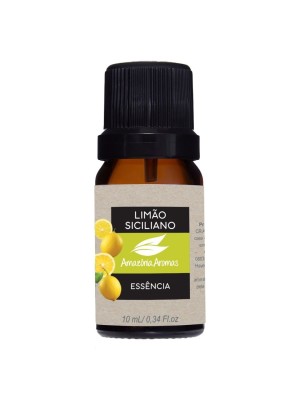 Essência Oleosa Limão Siciliano 10ml Amazônia Aromas para Aromatização, Difusores, Velas e Sabonetes Artesanais