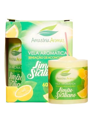 Vela perfumada 60g citronela amazonia aromas aromatizante decorativo repelente natural para ambientes
