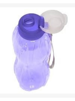 Squeeze 600ml Flip Top Lilás Transparente Garrafa Plástica Reutilizável com Tampa Antivazamento Ideal para Academia, Escola, Trabalho e Uso Diário