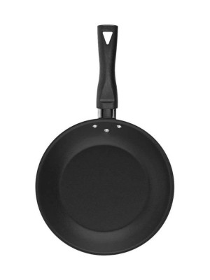Frigideira francesa 22cm preto/preto 220mm em alumínio com revestimento antiaderente para uso diário