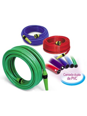 Mangueira Duo Color 10 Metros Flexível para Jardim, Quintal e Lavagem de Carros com Alta Durabilidade