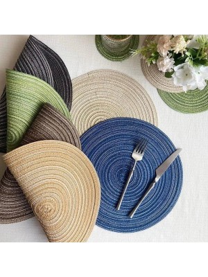Jogo Americano Redondo 38cm Fio de Algodão – Sousplat Decorativo para Mesa Posta, Elegância e Proteção para Mesa de Jantar