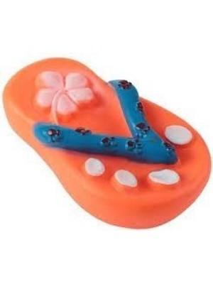 Mordedor Pet Chinelo 12,5cm Brinquedo para Cachorro Resistente Colorido Antiestresse para Cães Pequenos e Médios