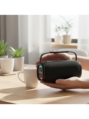 Caixa de Som Sem Fio 12W 1800mAh Bluetooth Portátil BT TF AUX U-Disc USB 15,7x7,7x8,2cm