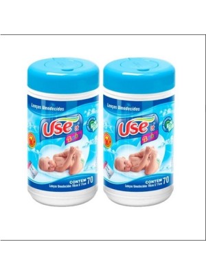 LENÇO UMIDECIDO 16X11CM POTE AZUL C/70 UNIDADES USE IT