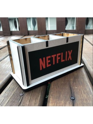 Porta Controle Remoto Com 3 Divisórias Em Mdf