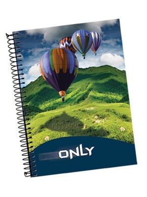 CADERNO UNIV. ONLY 300FLS 15M ESPIRAL CAPA DURA UN.