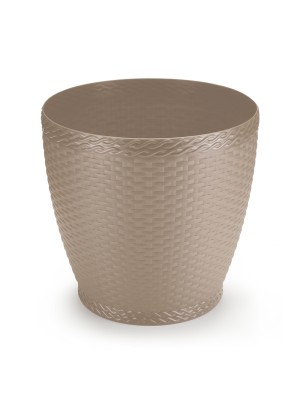 Vaso Cachepô Rattan Redondo Palha – Decoração Sofisticada para Casa e Jardim