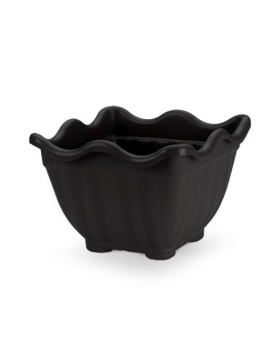 VASO FLOR QUADRADO MINI PRETO 1,5L UN. INJEPLASTEC