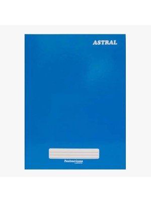 CADERNO COSTURADO 1/4 96F ASTRAL AZUL