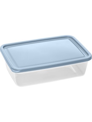 Organizador Retangular Slim 1,4L com Tampa Cinza – Pote Plástico Transparente, Ideal para Geladeira, Despensa, Armários e Organização Doméstica