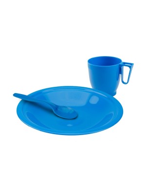 Kit Infantil 3 Peças Jaguar – Prato, Colher e Caneca com Alça, Plástico Atóxico, Ideal para Bebês e Crianças, Alimentação Segura e Divertida
