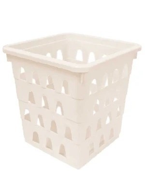 CESTO MULTIUSO PEQUENO QUADRADO COR PALHA