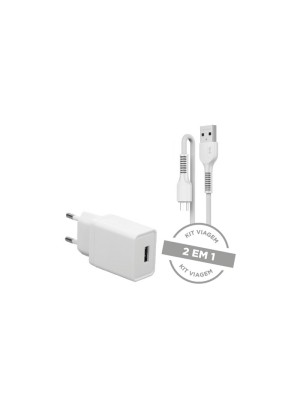 CARREGADOR COMPLETO V8 2.1A VQ-T110 BIVOLT LETRON UN.