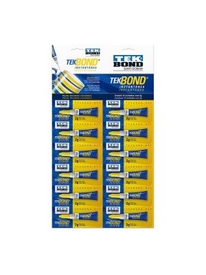 TEKBOND INSTANTANEA 2G CARTELA C/12 UNIDADES UN.