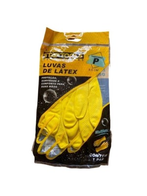 LUVA LATEX AMARELA PQ UN.