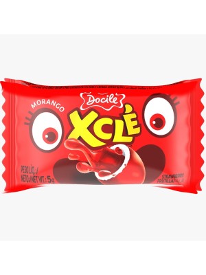 XCLE CHICLETE RECHEADO MORANGO 5G UN. DOCILE