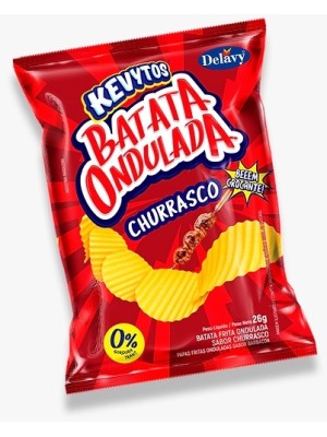 BATATA ONDULADA SABOR CHURRASCO 35G UN. KEVYTOS