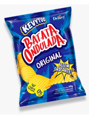 BATATA ONDULADA SABOR NATURAL 40G UN. KEVYTOS