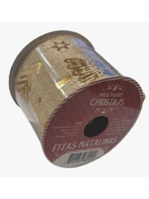 FITA DECORATIVA 2,7MX6,3CM DE NATAL UN. MULTIART