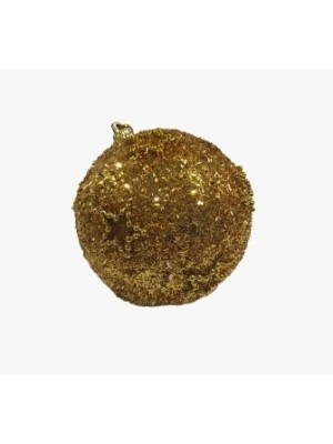 BOLA 8CM DE NATAL VERMELHA VELUDO UN. MULTIART