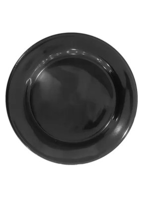 PRATO SOBREMESA PORCELANA PRETO GLOSSY 18CM UN.