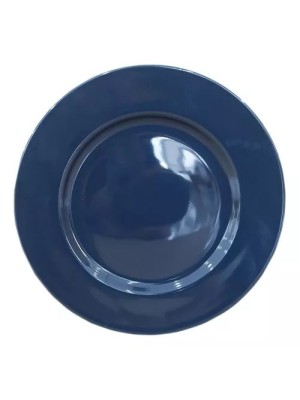 PRATO RASO PORCELANA AZUL GLOSSY 26CM UN.
