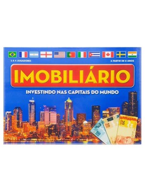 Imobiliário Jogo de Tabuleiro Educativo Investindo nas Capitais do Mundo Ideal para Aprendizado Financeiro, Estratégia, Negociação e Diversão
