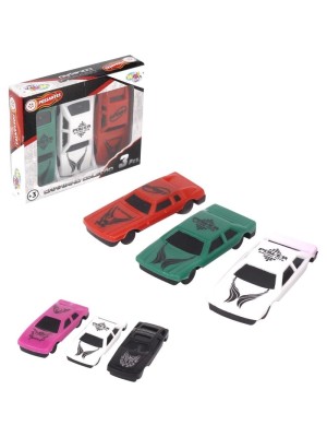 Carrinho Coleção Possantes Roda Livre Com 3 Peças