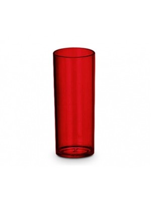 COPO LONG DRINK VERMELHO 320ML UN. PLASTIFESTA